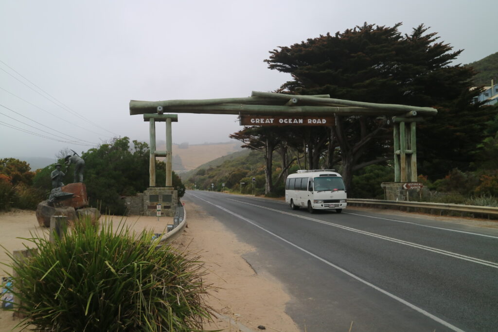 Toyota Coaster campervan, Great Ocean Road, Australia